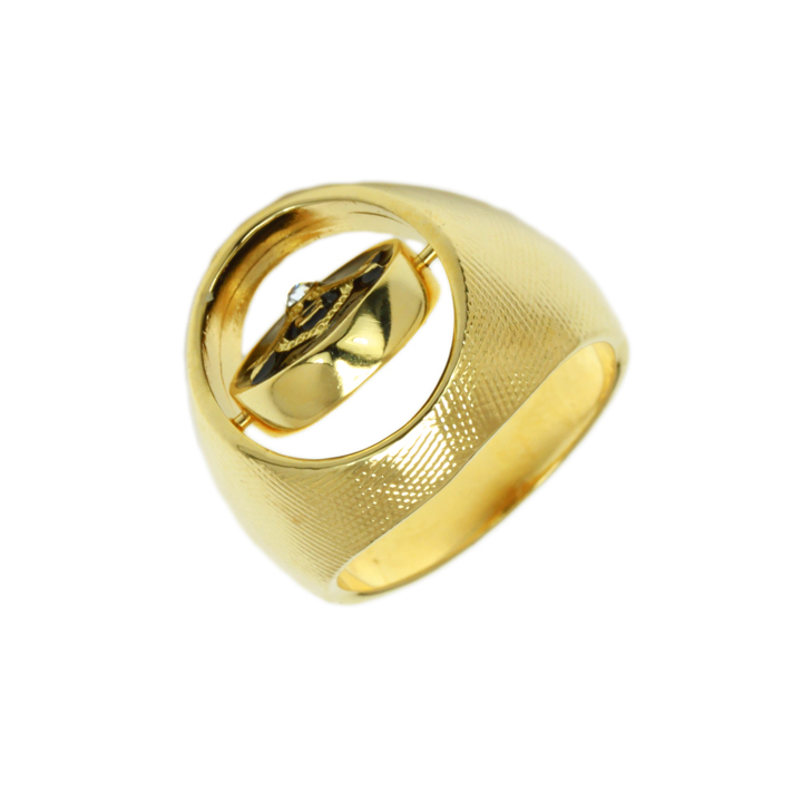 Men's Gold Plated Masonic Freemason Blue Lodge Flip Ring eBay