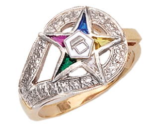 New Ladies Sterling Silver Vermeil Gold Masonic Freemason Eastern Star 